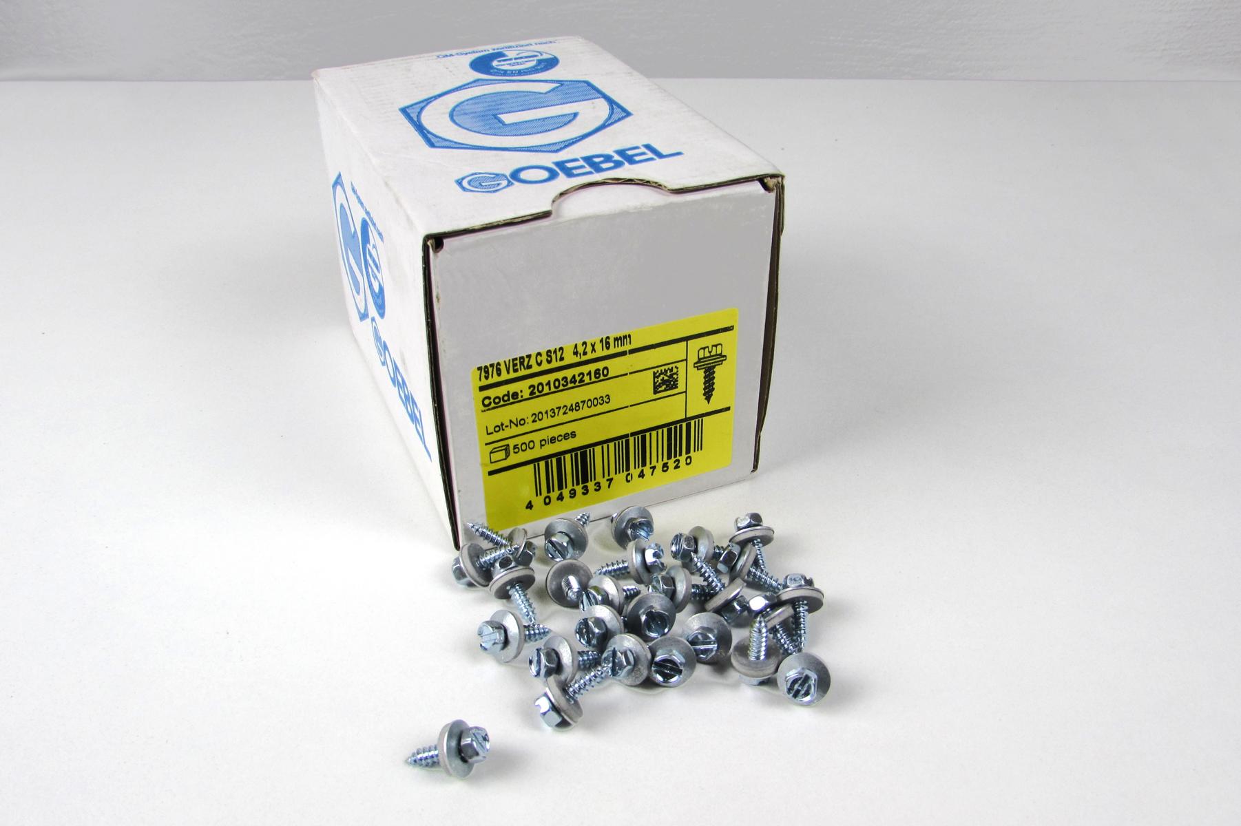 Bohrschrauben verzinkt 4,2 x 16 mm mit EPDM