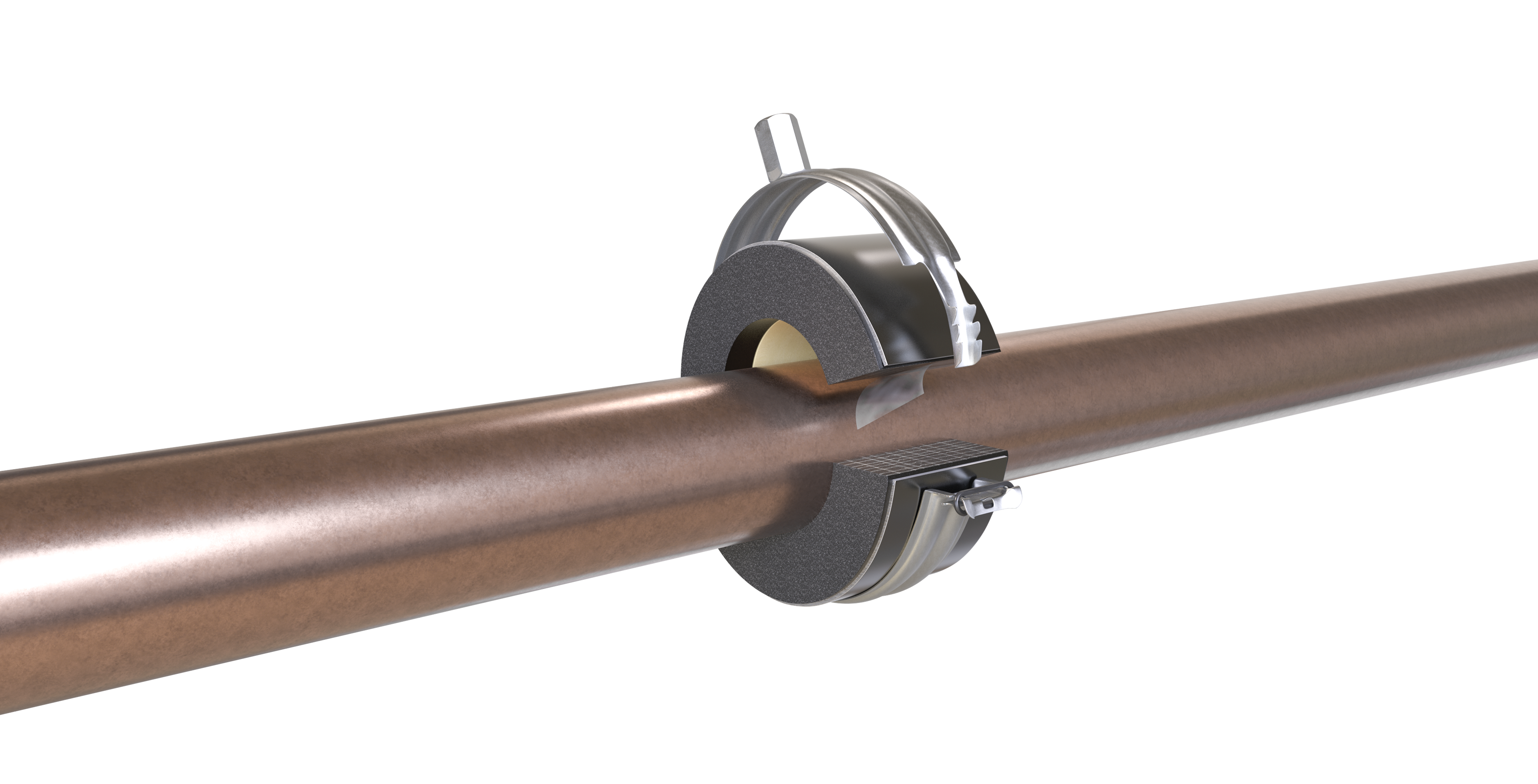 Kälterohrträger mit Schnellverschluss