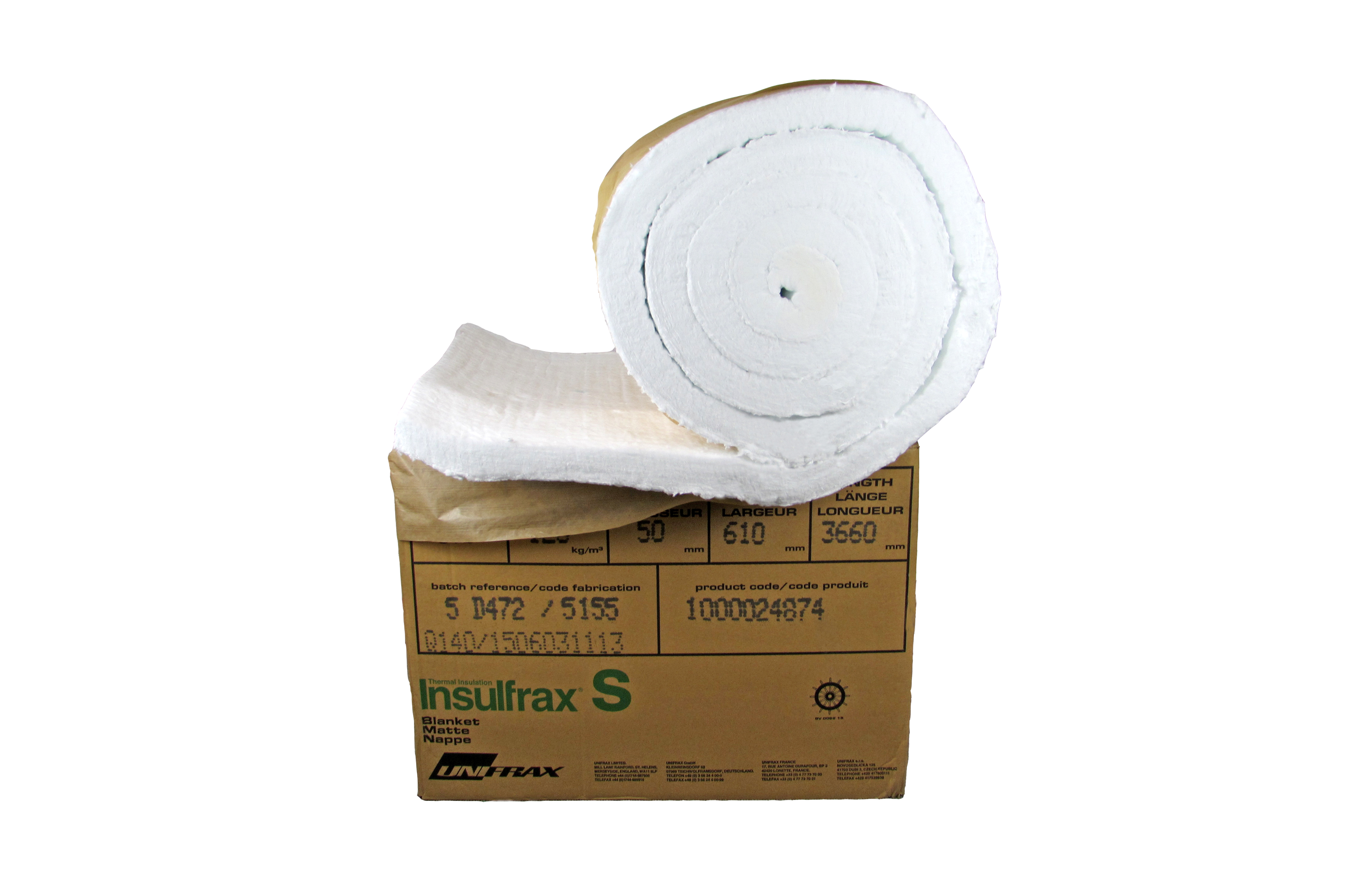 Unifrax Insulfrax LTX-Matte auf Karton