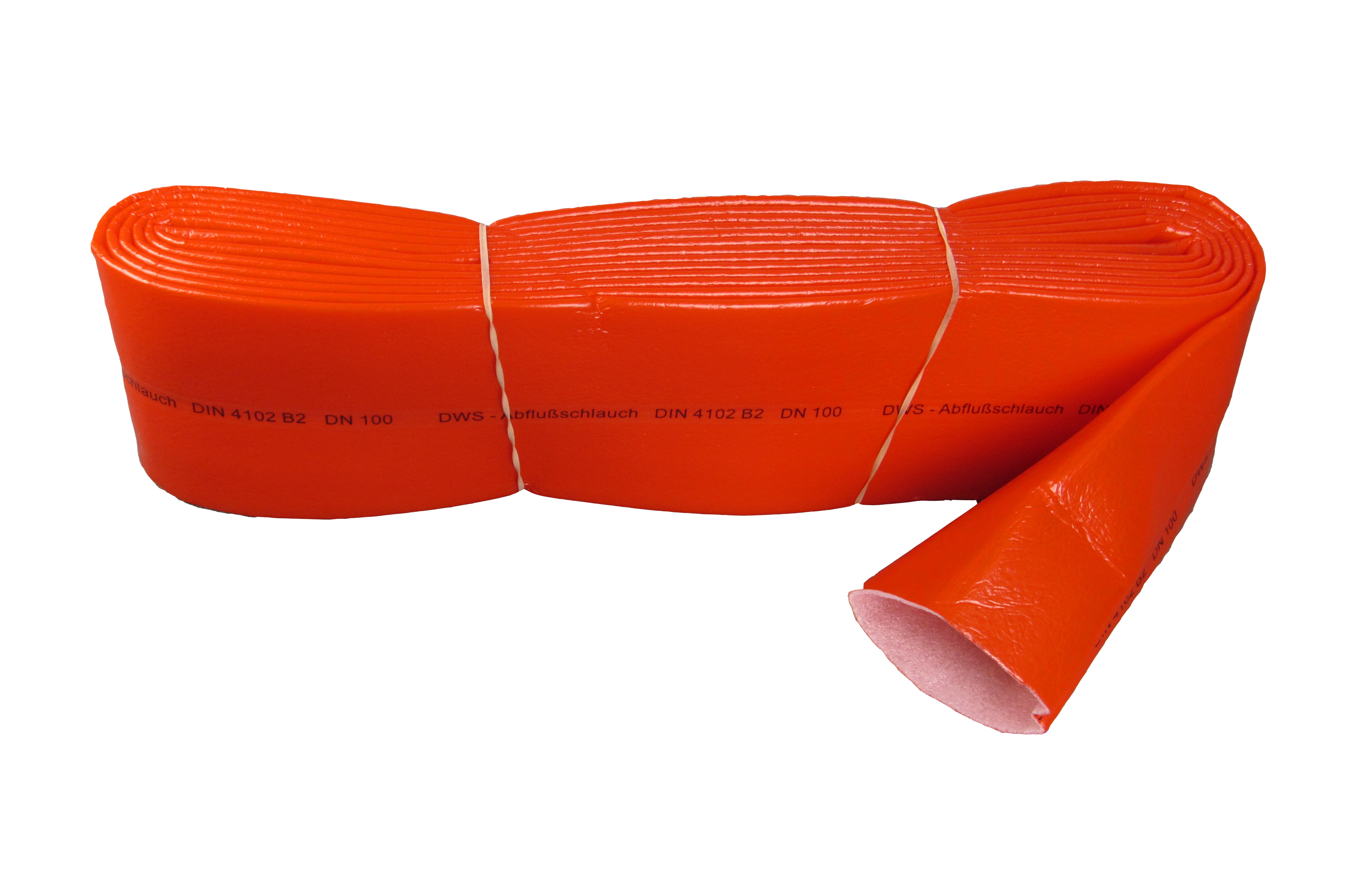 Abwasserhülse in Rot in Seitenansicht